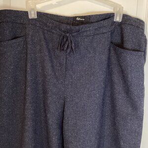 Reitmans Woman’s Casual Pants With Drawstring Size 16 Regular Comfy Dark Blue